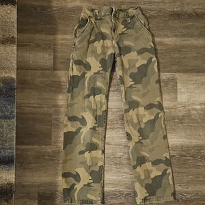 Hollister Olive Camouflage Utility Pants